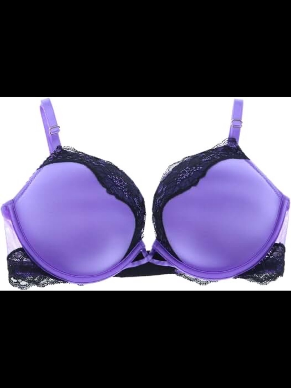 Victoria's Secret Bombshell Add 2 Cups Lace Detail Bra (Purple, 38 D)